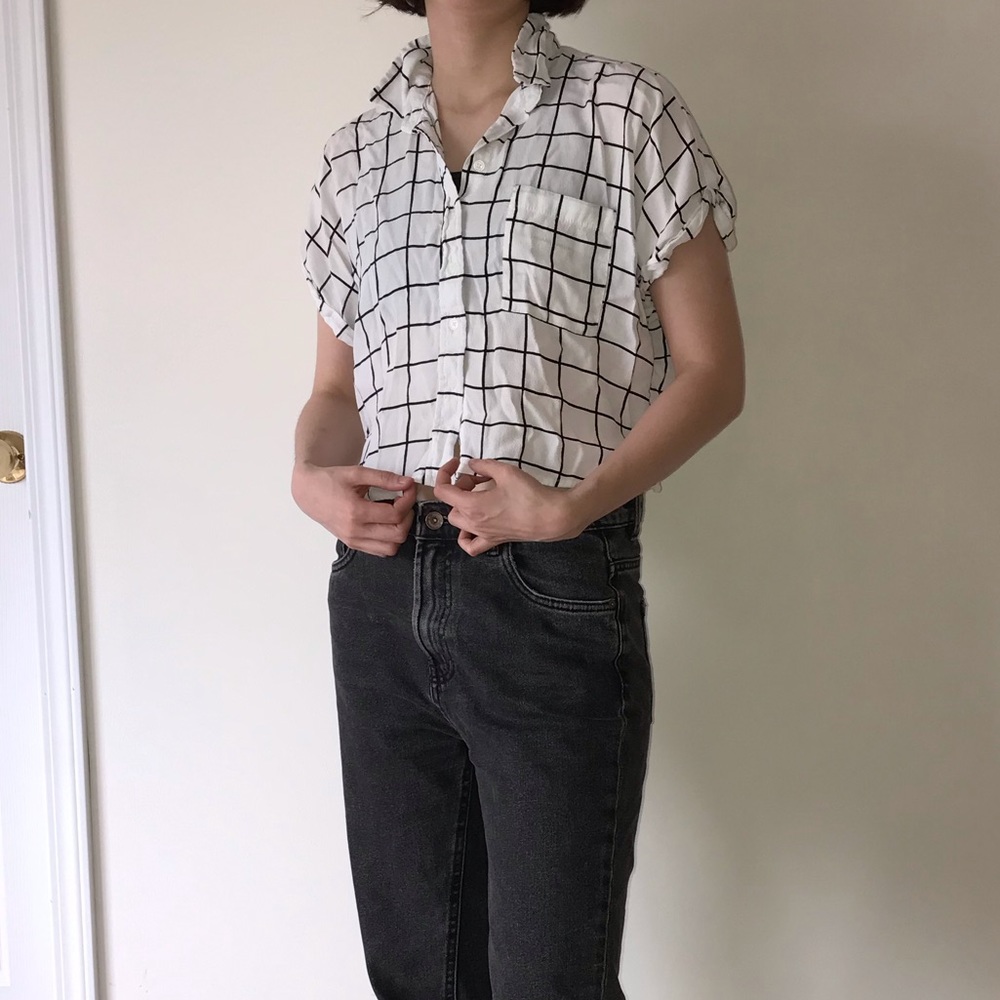 Checkered Black and White Shirt